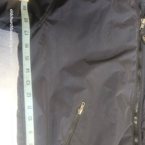 LL Bean Men's navy black Fleece Lined Warm Up winter jacket-super warm size L - Picture 9 of 15
